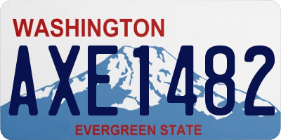 WA license plate AXE1482