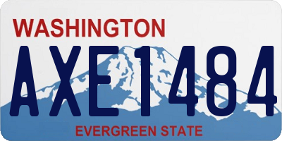 WA license plate AXE1484