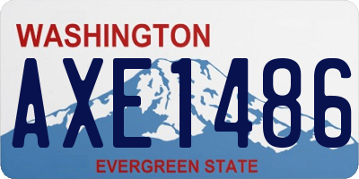 WA license plate AXE1486