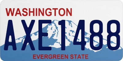 WA license plate AXE1488