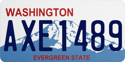 WA license plate AXE1489