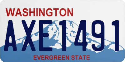 WA license plate AXE1491