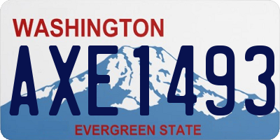 WA license plate AXE1493