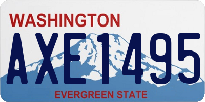 WA license plate AXE1495