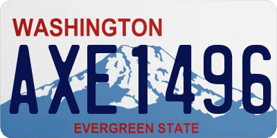 WA license plate AXE1496