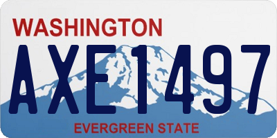 WA license plate AXE1497