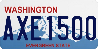 WA license plate AXE1500