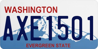 WA license plate AXE1501