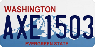 WA license plate AXE1503