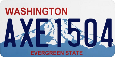 WA license plate AXE1504