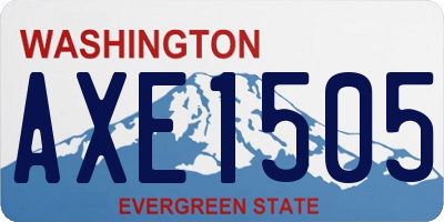 WA license plate AXE1505
