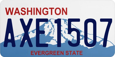 WA license plate AXE1507