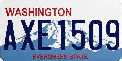 WA license plate AXE1509