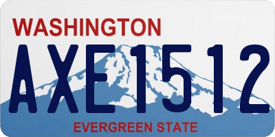 WA license plate AXE1512