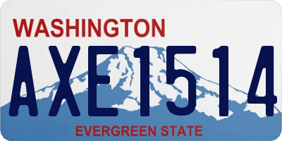 WA license plate AXE1514