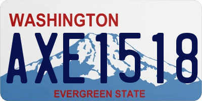 WA license plate AXE1518