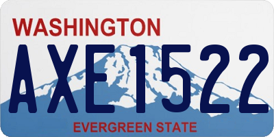 WA license plate AXE1522