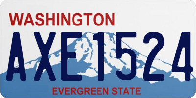 WA license plate AXE1524