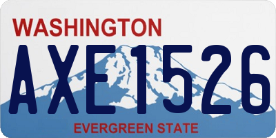 WA license plate AXE1526
