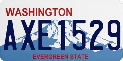 WA license plate AXE1529