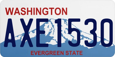 WA license plate AXE1530