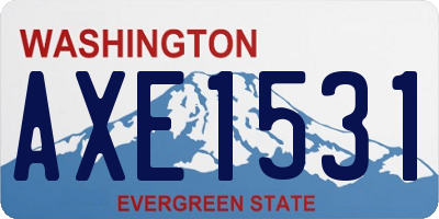 WA license plate AXE1531