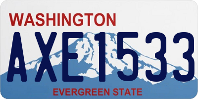WA license plate AXE1533
