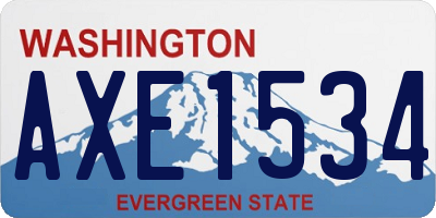 WA license plate AXE1534