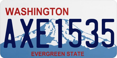 WA license plate AXE1535