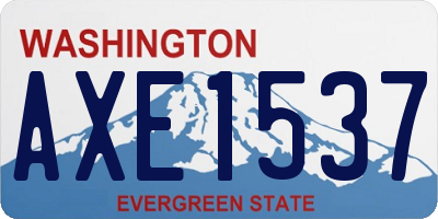WA license plate AXE1537