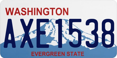 WA license plate AXE1538