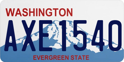 WA license plate AXE1540
