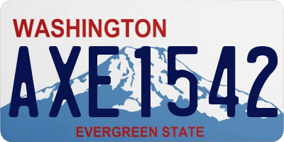 WA license plate AXE1542