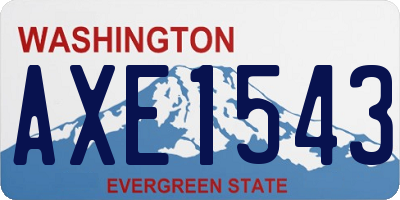 WA license plate AXE1543