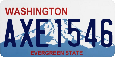 WA license plate AXE1546