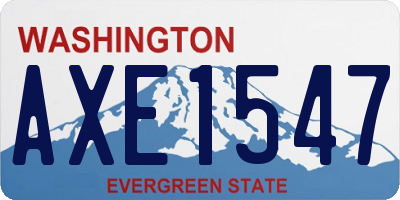WA license plate AXE1547