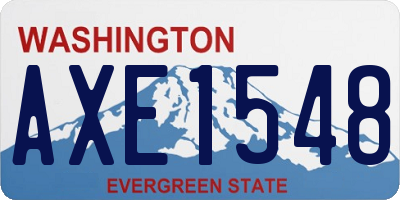 WA license plate AXE1548