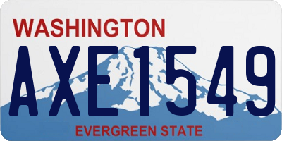 WA license plate AXE1549