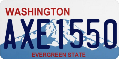 WA license plate AXE1550
