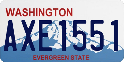 WA license plate AXE1551