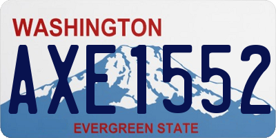 WA license plate AXE1552
