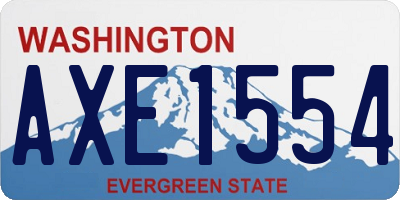 WA license plate AXE1554