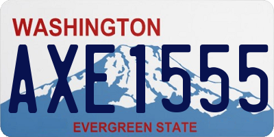 WA license plate AXE1555