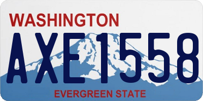 WA license plate AXE1558