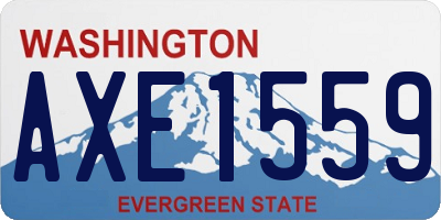 WA license plate AXE1559
