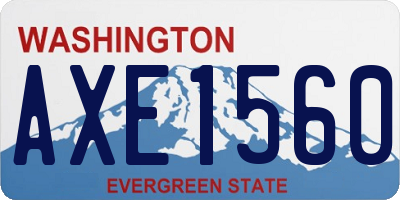 WA license plate AXE1560