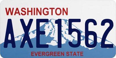 WA license plate AXE1562