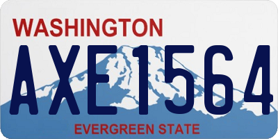 WA license plate AXE1564