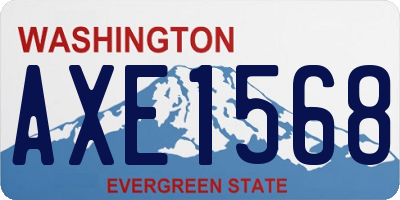 WA license plate AXE1568