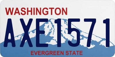 WA license plate AXE1571